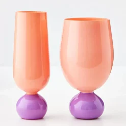 Aden Wine Glass Peach
