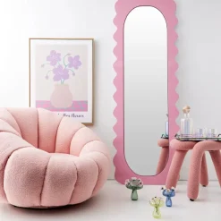 Berber Stool Boucle Pink
