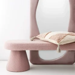 Boho Cotton Cushion With Insert Nude/Pink