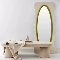 Boucle Bench Seat Cream
