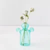 Cactus Medium Coloured Glass Vase Teal