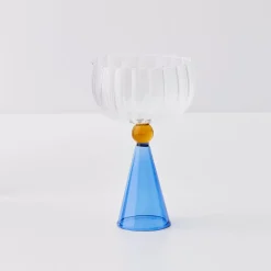 Champagne Cocktail Glass Clear/Navy