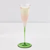 Coloured Bloom Champagne Glass Pink