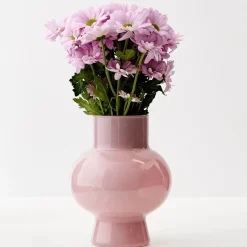 Coloured Glass Vase Pink