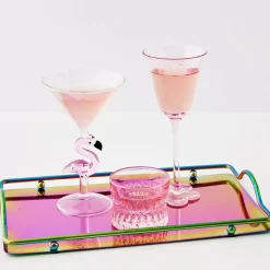 Crystal Cut Glass Tumbler Pink