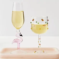 Dotted Wine Glass Clear