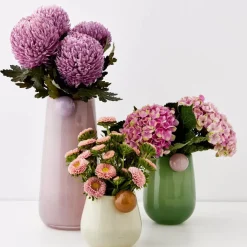 Droplet Large Coloured Glass Vase Pink