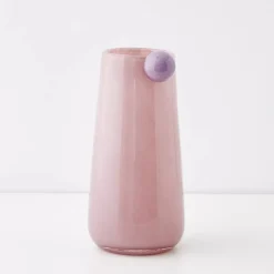 Droplet Large Coloured Glass Vase Pink