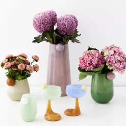 Droplet Medium Coloured Glass Vase Teal
