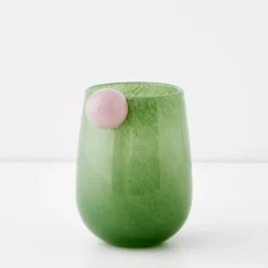 Droplet Medium Coloured Glass Vase Teal