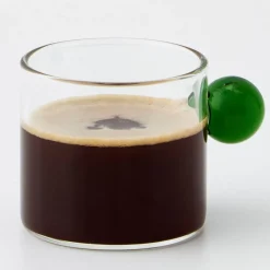 Glass Espresso Coffee Cup Green