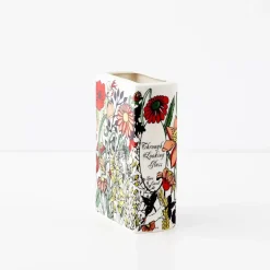 Looking Glass Ceramic Book Vase White