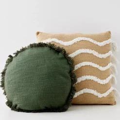 Newport Cotton Cushion With Insert Natural/White