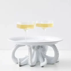 Otis Octopus Resin Decorative Tray White