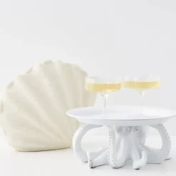 Otis Octopus Resin Decorative Tray White