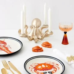 Otto Octopus Resin Candle Holder Gold