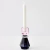 Queen Crystal Taper Candle Holder Black Pink