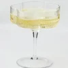 Ribbed Flower Champagne Glass