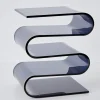 S Bend Acrylic Side Table Grey