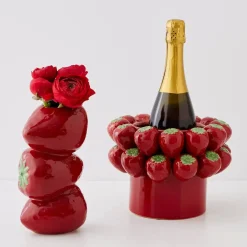 Stacked Strawberry Ceramic Vase